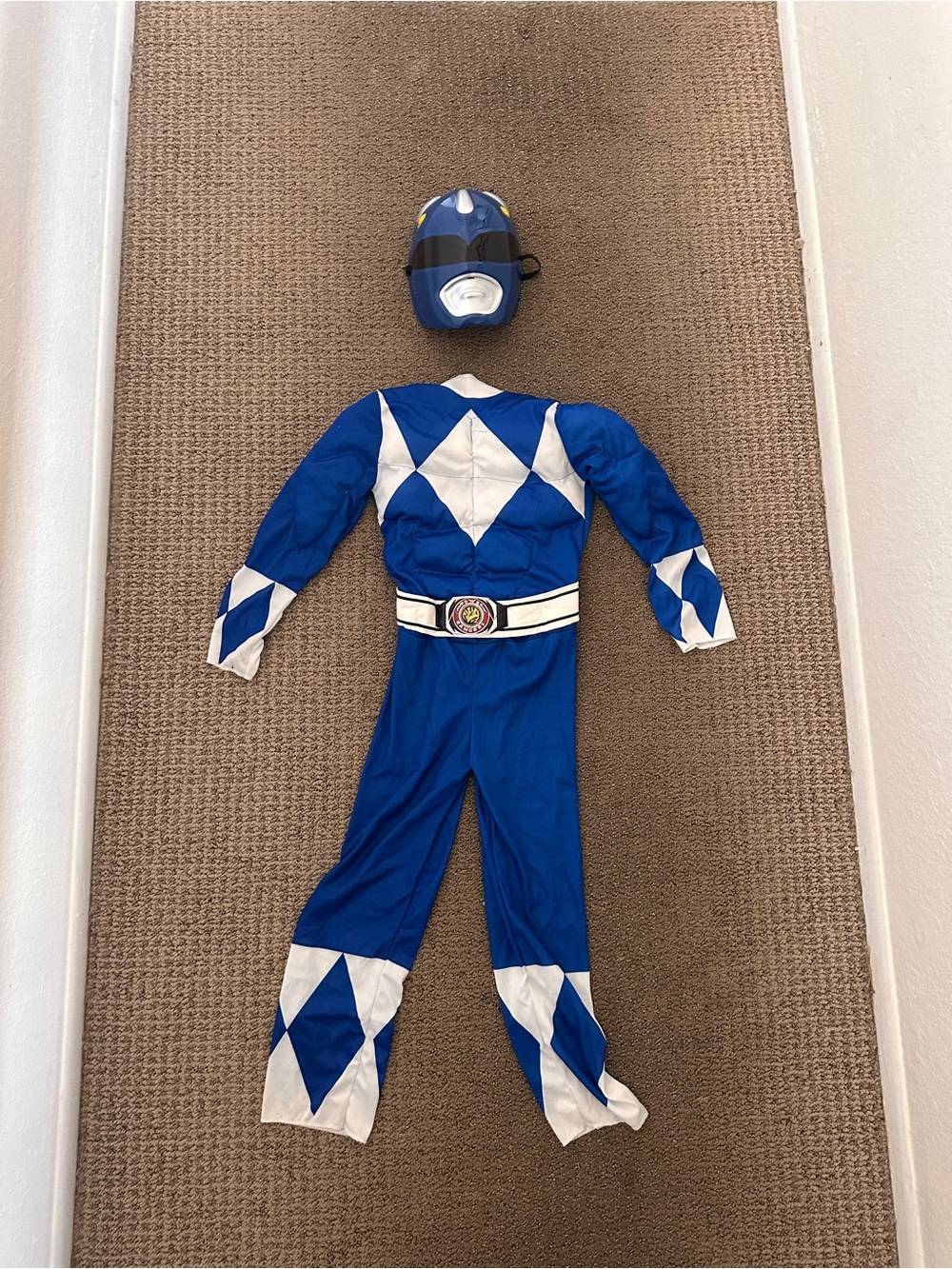Blue power Ranger Kids Costume with mask - size small 6/7